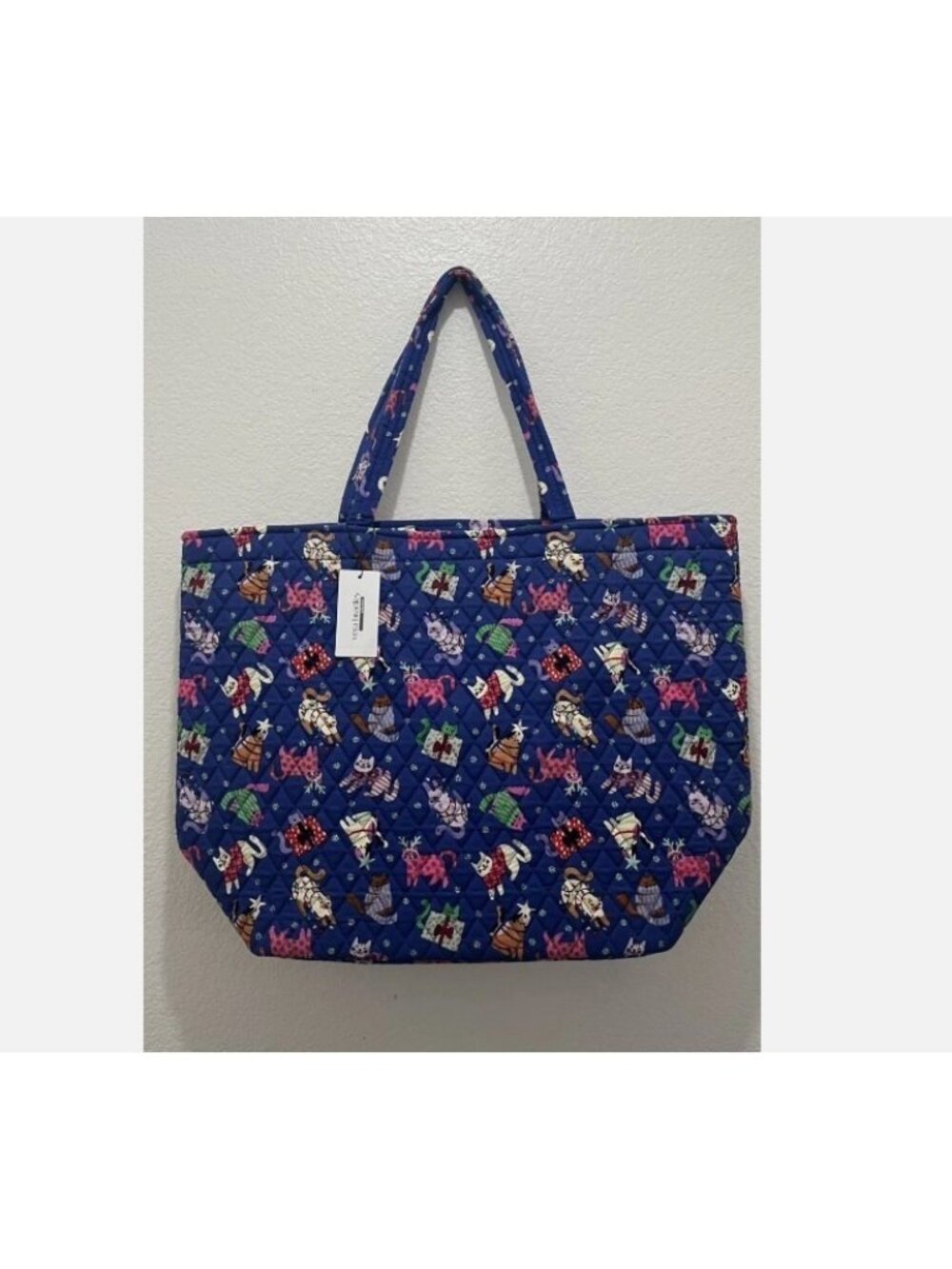 Vera Bradley Catnip Christmas Essential Grand Tote Quilted Tote Bag NWT - Picture 3 of 6